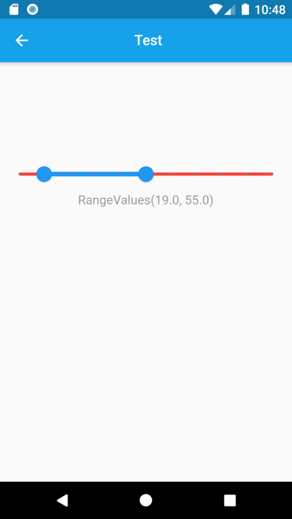 range slider in flutter