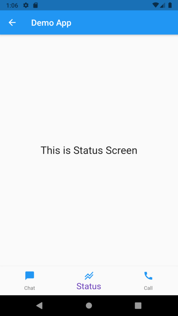 bottom navigation bar in flutter