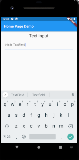 textfield in flutter