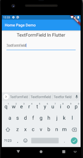 textformfield flutter