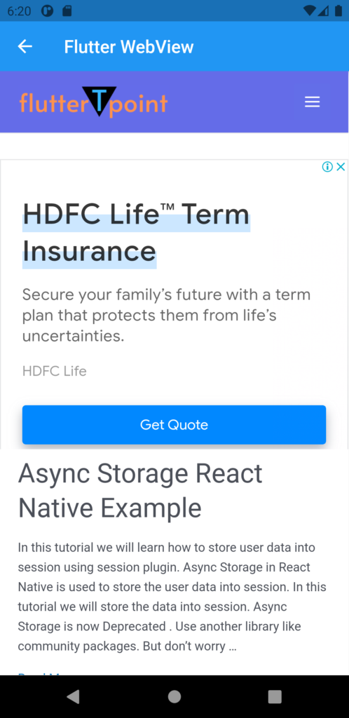 WebView ScreenShot
