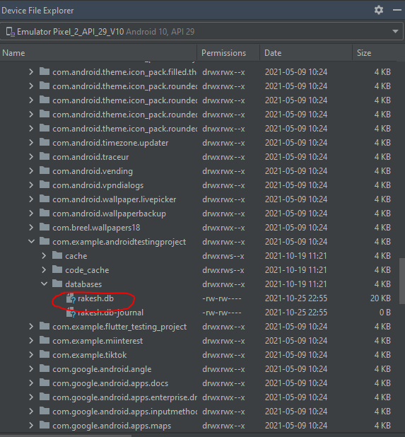 sqlite database export