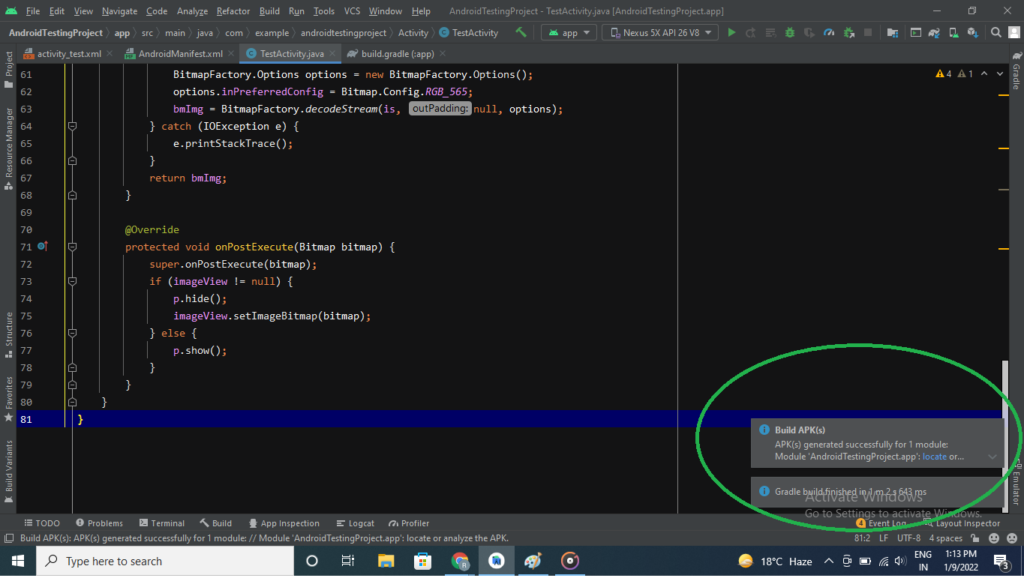 android debug apk path