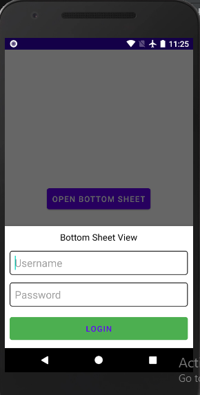 Bottom Sheet Dialog