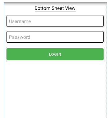 Bottom Sheet Layout