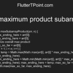 find maximum product subarray