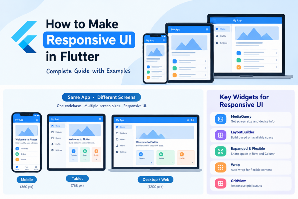 how to make responsive UI in Flutter
